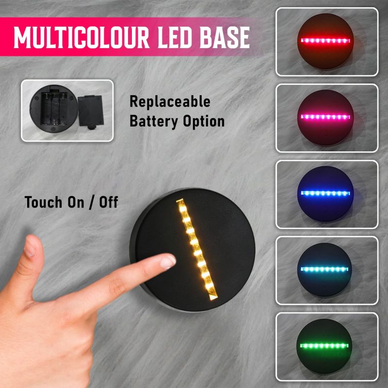 Congratulation Retirement Engraved Night Lamp with Automatic Color Changing & On/Off Touch Button | Retirement Gift for Men & Women